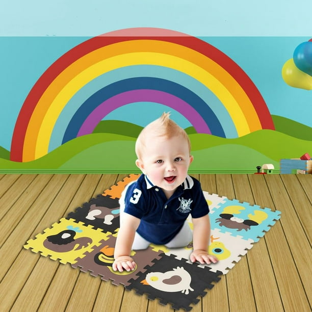 Anggrek 9pcs Baby Children Play Floor Mats Infant Animal Crawling