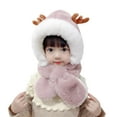 thumbnail image 1 of Opolski Chapeau pour Enfants Bois de Cerf Couleur Contrastée Automne Hiver Coupe-Vent avec Rabat pour Extérieur, 1 of 8