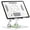 White, variant on Tablet Stand for Ergonomic-360° Rotation Antislip Foldable Base Soccer Cutout Heat Dissipation Design Height Adjustable Sturdy and Durable for iPad 4.7-13 Inches for Studying Work Cook Game(Black)