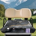 thumbnail image 3 of chaqlin Black & Gold Abstract Marble Pattern Golf Cart Seat Covers Comfortable, with Pockets, Suitable for Summer, Fit for Club Car, 3 of 8