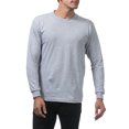 thumbnail image 4 of Pro Club Men's Relaxed Fit Comfort Cotton Long Sleeve T-Shirt - Heather Gray - Medium, 4 of 4