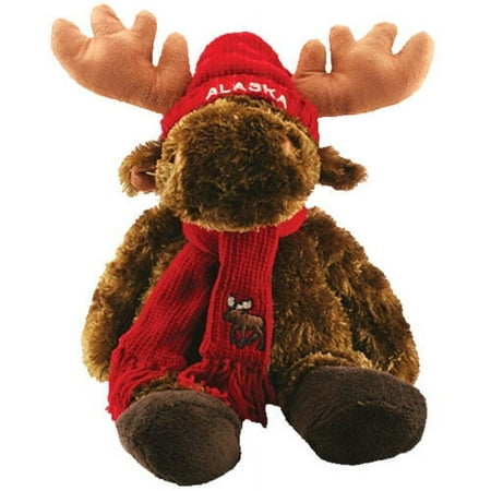 Arctic Circle Plush 13" Moose Red Hat/scarf