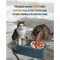 Outdoor Heated Cat Bowl Large Capacity Heated Water Bowl for Cat, Provide Nonfreezing Food