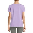 thumbnail image 3 of Time and Tru Women's V-Neck T-Shirt with Short Sleeves, 3 of 5