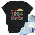 thumbnail image 2 of ICHUANYI 1984 Vintage Shirt For Womens 40th Birthday Gifts Retro Short Sleeve T Shirts Party Tops Funny Tees Fashion Clothing, 2 of 4