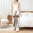 thumbnail image 4 of Salouo C Print Women's Pajama Pants Casual Loose Sweatpants PJs Flowy Pants Drawstring Palazzo for Women Wide Leg Pants Lounge Pajama -Medium, 4 of 8