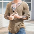 thumbnail image 2 of Leesechin Fashion Men Casual Long Sleeve Casual Blouse Pullover Knit Knitted Bottoms, 2 of 6