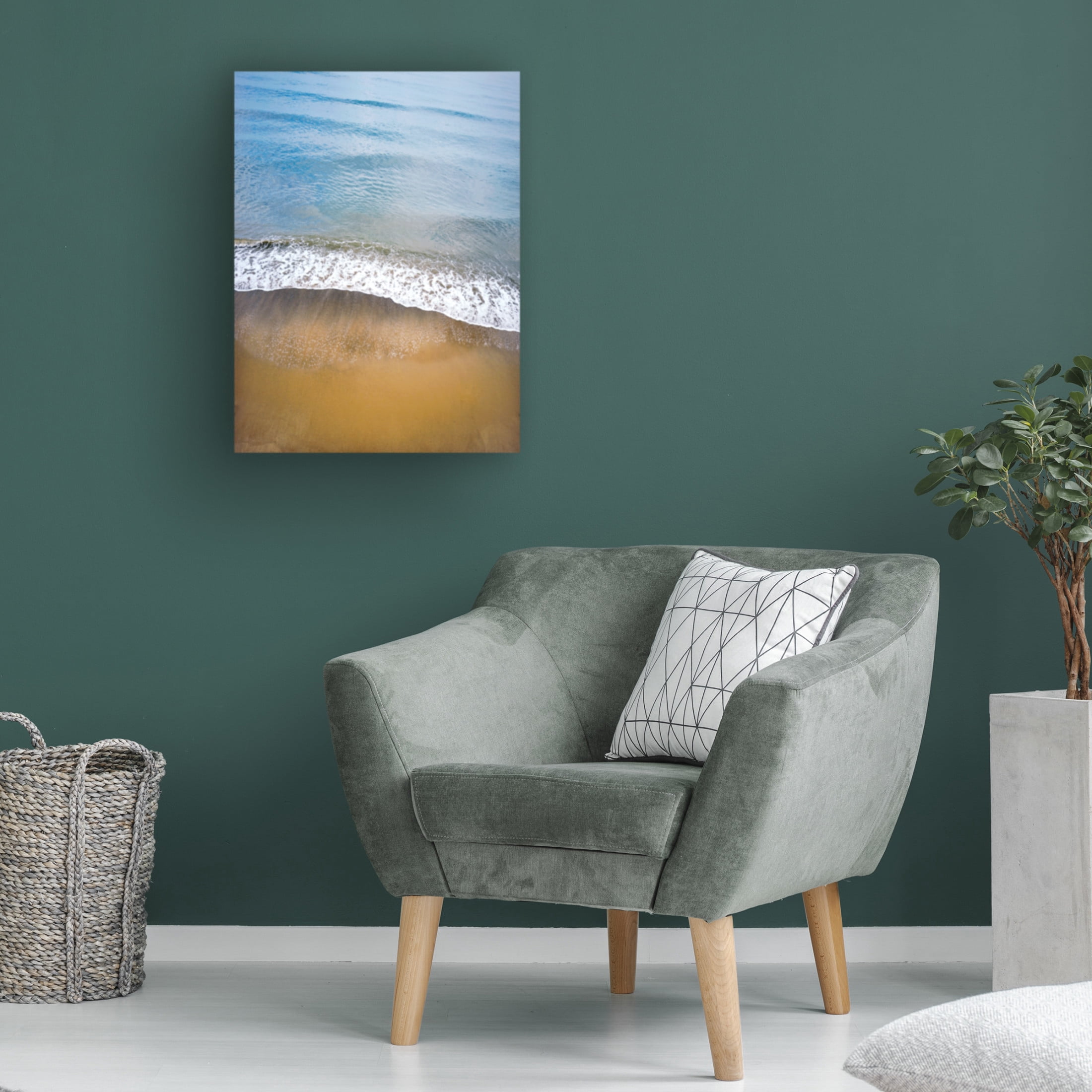 Canvas Wall Art - Tom Quartermaine 'Ocean View from Above' Wall Art for Living Room, Bedroom, or Office Décor by Trademark Fine Art - 24 x 32 Inches