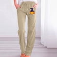 thumbnail image 2 of safuny Women's Cotton Linen Sweatpants Jogger Pants with Pocket Summer Clothing Fashion Breathable Solid Relaxed Mid Rise Trousers Drawstring Leisure Comfy Beige XXL, 2 of 6