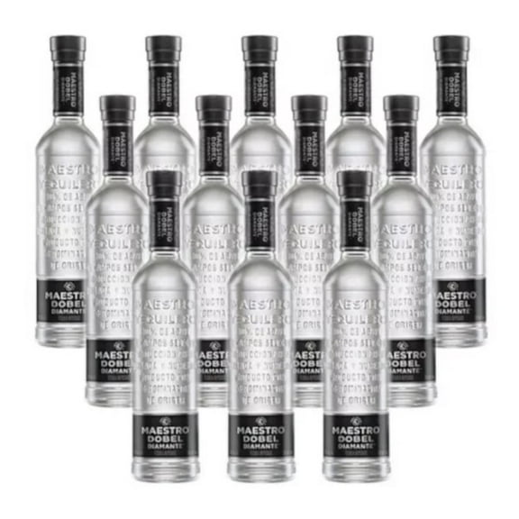 Pack x 12 Tequila Maestro Dobel Diamante 700 ml Maestro Dobel Mezcla de tequilas reposados, añejos y extra añejos