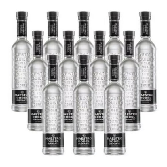 Pack x 12 Tequila Maestro Dobel Diamante 700 ml Maestro Dobel Mezcla de tequilas reposados, añejos y extra añejos
