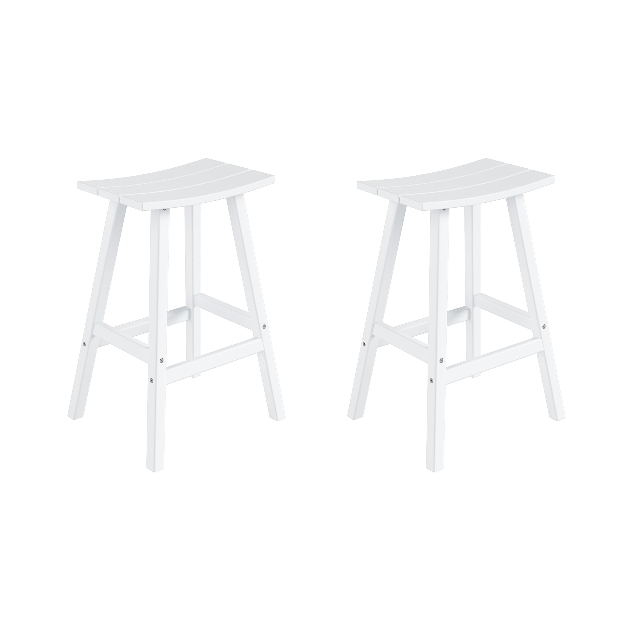 WestinTrends Malibu 29 Inch Outdoor White Bar Stools Set of 2, All