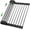 Black+silver Expandable, variant on Expandable Large Draining Rack, Roll Up Heat-Resistant Dish Drainer for Stainless Sinks, Collapsible Over The Sink Rack Non-Slip Rolling Up Rack 18 Tube
