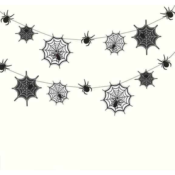 Cheerland Spider Web Decoration Garland for Halloween, 13 Feet