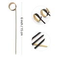 thumbnail image 2 of BLUE TOP Bamboo Cocktail Picks 100 PCS Black Bamboo Skewers 6 Inch with Looped Ring,Food Picks,Party Toothpicks for Appetizers,Cocktail Drinks,Barbecue Snacks,Club Sandwiches., 2 of 6