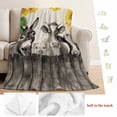 thumbnail image 5 of Grey Farm Animals Blanket Soft Cozy Warm Throw Blanket for Couch, Plush Fuzzy Flannel Fleece Blankets for Sofa, Spring Sunflower Cow Pigs Bed Blankets Lightweight Gifts for Women, 40"x60", 5 of 9