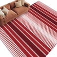 thumbnail image 2 of 6'x9' Area Rugs, Red Vertical Striped Indoor Outdoor Area Rug for Living Room Bedroom, Farmhouse Minimalist Abstract Lines Washable Bathroom Rugs Kitchen Floor Carpet Mats Home Decor Aesthetic, 2 of 8