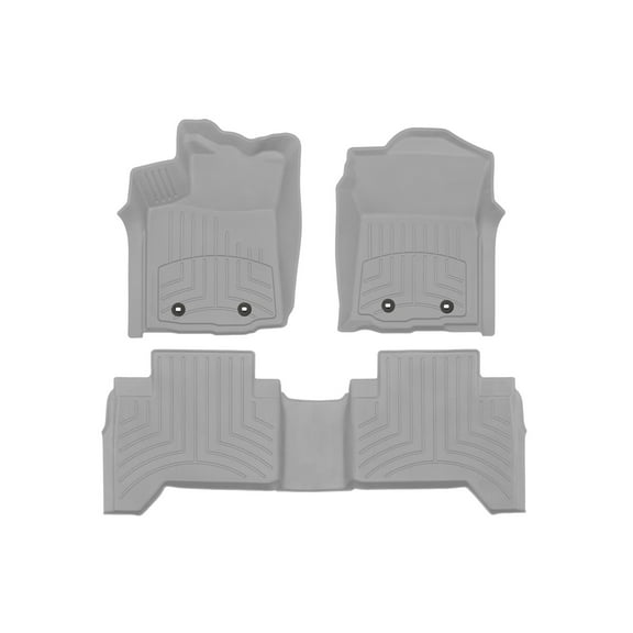 WeatherTech FloorLiner HP Custom Fit Floor Mats compatible with 2018-2023 Toyota Tacoma - 1st & 2nd Row, Grey