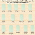 thumbnail image 5 of 3 Pack Bedside Sleeper Bassinet Fitted Sheets, Organic Cotton, 33x20x4 Inches, Compatible with Pads Size Between 17-21 in Width, 29-33 in Length, and 1.5-4 in Thick, 5 of 5