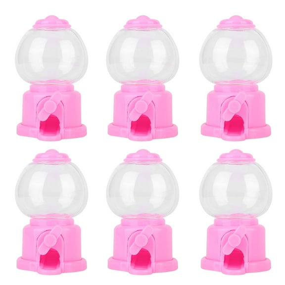 6Pcs Candy Machine Dispenser, Containers Mini Cute Shape Candy Storage Box Children Household Tool Pink For Candy, Homemade Cookies, Cake, Snacks