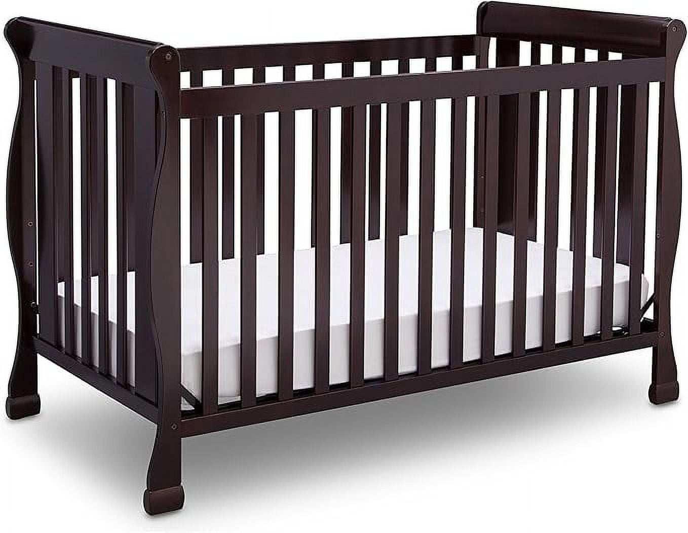 Full-Size Conversion Kit Bed Rails for Remi Crib by Delta Children - #0050 (Dark Chocolate)