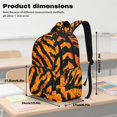 thumbnail image 6 of Garronmavis Orange Tiger Stripe Animal Backpack Pack, 17 Inch Ergonomic Kids Bookbag Comes with Lunch Container, Pencil Holder and Water Bottle Cover for Jungle Fans, 6 of 7
