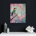 thumbnail image 4 of Creowell  Canvas Wall Art - Long Lasting Color Tone -16x20 in/12x16 in Cyan Pink Wall Decor Bird Themed Office Wall Decor, 4 of 4
