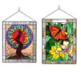 thumbnail image 1 of 2 Piezas de Vidrieras para El Hogar, Decoración para El Hogar, Paneles de Ventana Colgantes, Estilo Artístico Baoblaze panel de cortinas de ventana, 1 of 8