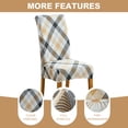 thumbnail image 6 of Y YUNHSOM Dining Room Chair Cover, Stretch Parson Chair Slipcover Removable Washable Chair Protector for Home, Restaurant, Banquet, 6 of 6