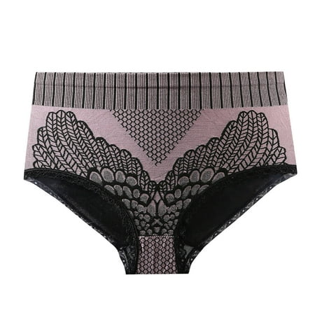 XMMSWDLA Womens Cotton Underwear High Waist Ladies Hipster Full Coverage Panty Plus Size Briefs Multipack Pink M Tummy Control Thong