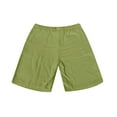 thumbnail image 4 of GrmtClth Cotton Linen Shorts Men Casual Drawstring Elastic Waist Shorts Loose 2026 Summer Vacation Beach Shorts Lightweight Breathable Outdoor Golf Shorts with Pockets Green S, 4 of 7
