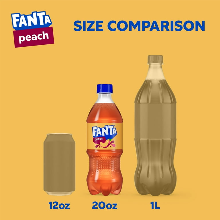 Fanta Peach Soda Pop, 20 fl oz Bottle - Walmart.com