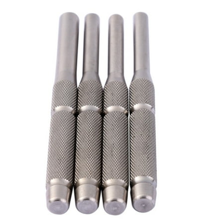 Roll Pin Starter Punch - 4pcs Stainless Steel Roll Pin Punch Multi Size Hollow End Starter Kits Leather Punching