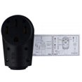 thumbnail image 3 of Hughes Auto Power Cord Plug End 50ASOCKET Replacement Plug; 50 Amps; Female Ends; With Plug Head Handle Grip; Black, 3 of 5