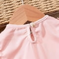 thumbnail image 7 of Cethrio Girls Party Dresses, Birthday Casual Mid-length Flutter Sleeve Summer Dresses Pink Size 3-4T, 7 of 7