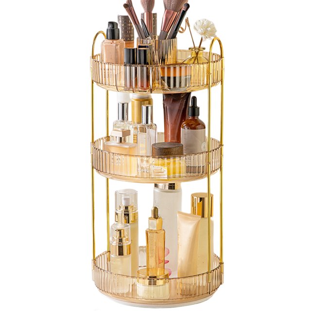 Organizador giratorio de 360 grados debajo del fregadero Organizador de perfume de 3 niveles de gran capacidad