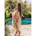 thumbnail image 3 of Sunforyou Chiffon Kaftan Dresses Plus size Swimsuit Coverup 2026 Summer Moo moo Dress for Women Caftan Loungewear, 3 of 5