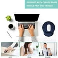 thumbnail image 5 of Mouse Pad with Wrist Support, Ergonomic Mouse Pad with Memory Foam Wrist Rest Cushion, Non-Slip Rubber Base Gaming Mice Pad for Home Office Computer Laptop, Navy Blue, 5 of 14