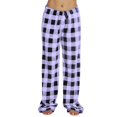 thumbnail image 4 of DENGDENG Women Fuzzy Pajama Pants Christmas Flannel Fleece Warm Plaid Pjs Bottoms Soft Fuzzy Loungewear Sleep Pants Winter Elastic Waist Plus Size Fluffy Pajama Pants Light Purple S, 4 of 5