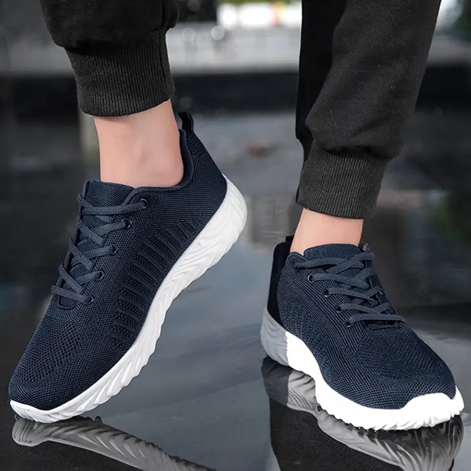 HOBIBEAR Running Shoes Men Fashion Sneakers Casual Walking Shoes Sport Athletic Shoes Lightweight Breathable Comfortable