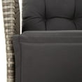thumbnail image 5 of vidaXL 9 Piece Patio Dining Set with Cushions Gray Poly Rattan, 5 of 6