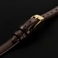 thumbnail image 4 of Uxcell Genuine Leather Band Smooth Flat Leather Watch Strap for Men and Women Dark Brown/Gold Tone 10mm, 4 of 7