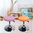 thumbnail image 3 of SHAR Round stool covers (set of 2 pieces orange), suitable for 28-40cm stools, bar and cafe, elastic round stool covers, washable and easy to maintain, soft and durable, 3 of 5