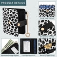 thumbnail image 5 of Small Wallet For Women Bifold Leather Pocket Coin Credit Card Holder With RFID Blocking White Black Leopard Print Pattern, 5 of 6