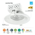 thumbnail image 6 of Globe Electric 5" White Spotlight Integrated LED Recessed Lighting Kit (4 Pack), 6 of 6