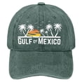 thumbnail image 1 of HNMKIU Tree Print Classic Adjustable Unisex Casual Denim Baseball Hat 03_Green,One Size, 1 of 6