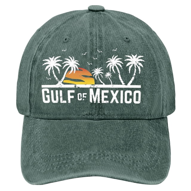 HNMKIU Tree Print Classic Adjustable Unisex Casual Denim Baseball Hat 03_Green,One Size