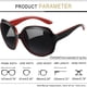 thumbnail image 4 of Gafas de sol Joopin Oversized Black Red Polarized para mujer, 4 of 6