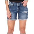 thumbnail image 2 of Earnest Sewn Womens Light Wash Mini Denim Shorts, 2 of 3