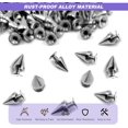 thumbnail image 4 of Spike and Studs Kit 100pcs Spikes Studs for Clothing Cone Leather Rivets Screwback Screw Rivet for Fabric Leather Work 7×10mm, 4 of 4